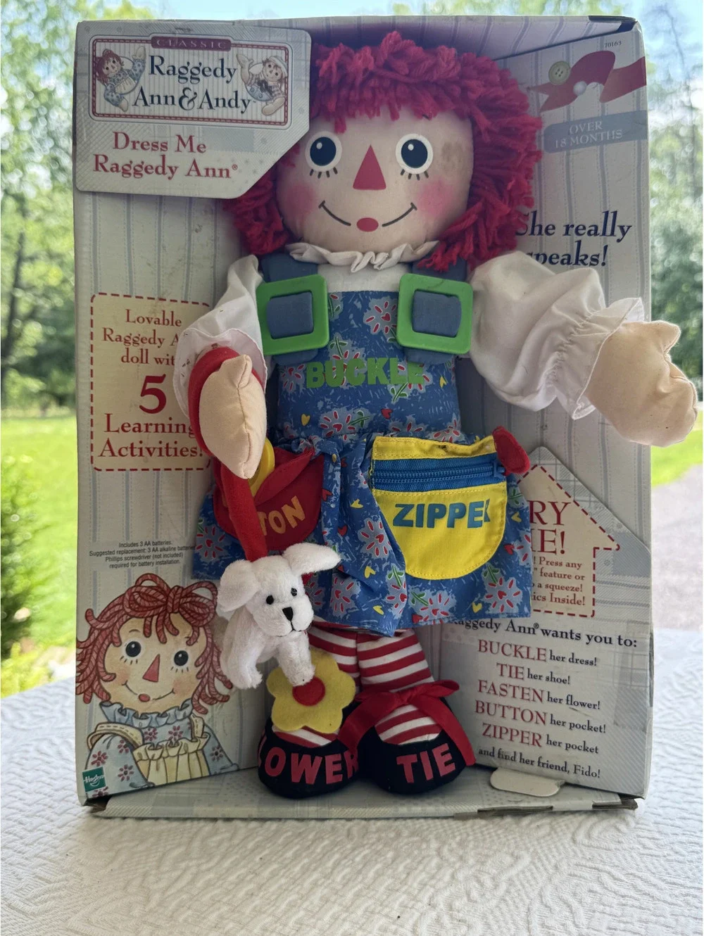 Classic Raggedy Ann Dress Me Doll with 5 Learning Activities